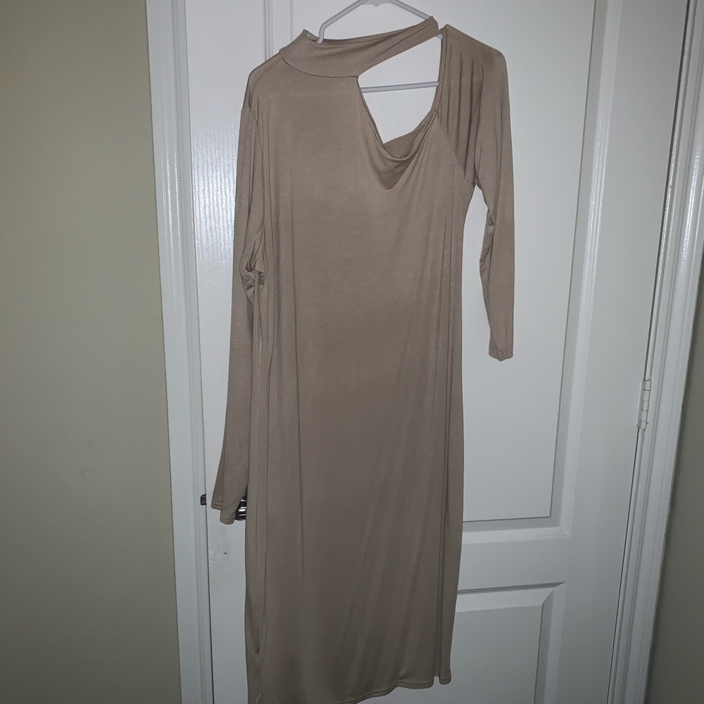 Tan long sleeved dress